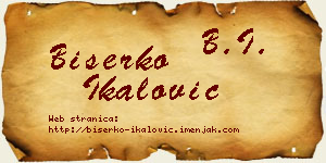 Biserko Ikalović vizit kartica